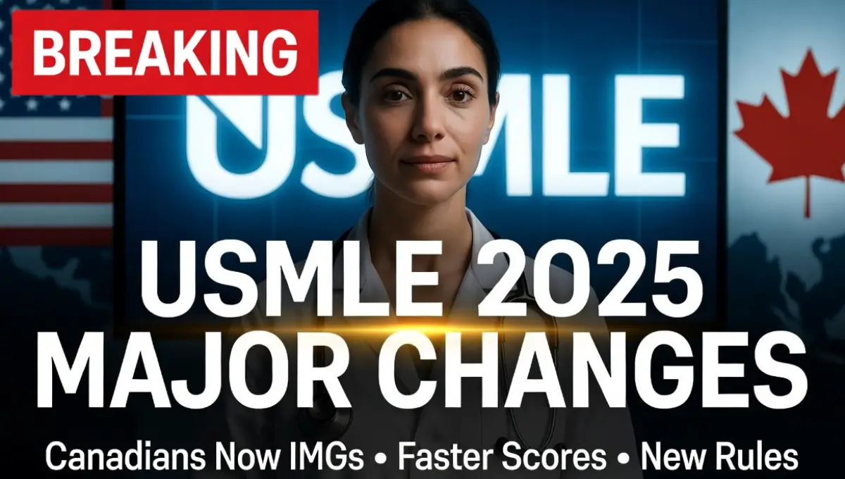 USMLE Announces Major 2025 Changes: Centralized Services, New Canadian Graduate Status, and Faster Score Reporting